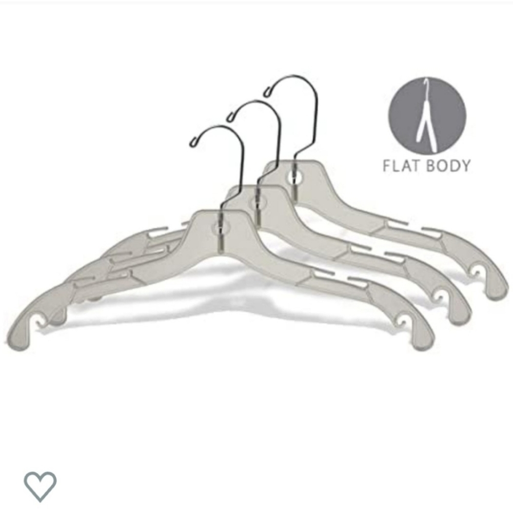 NEW Clear Swivel Head Luxury Hangers 20 count Space Saving Multiple Hook Home